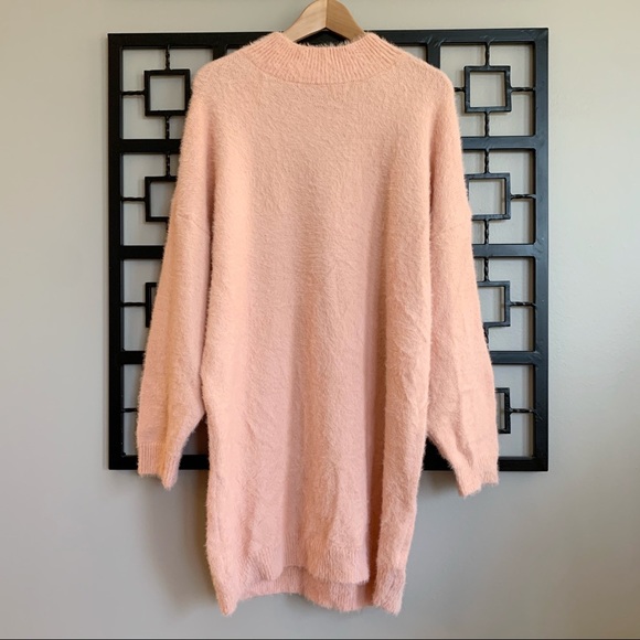 Nasty Gal Sweaters - Nasty Gal Oversized Fluffy Apricot Jumper Dress